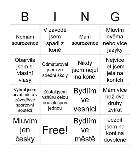 seznamovací bingo|Seznamovací BINGO